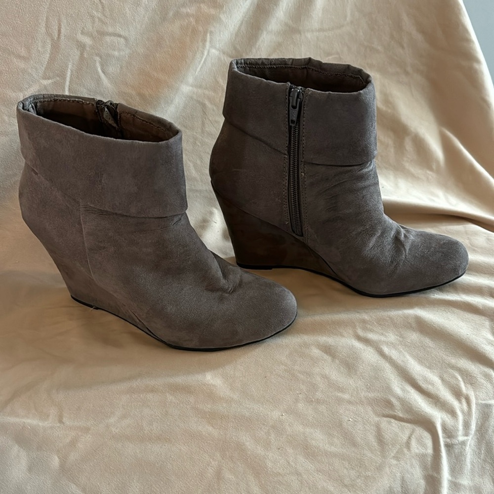 Grey Wedge Bootie